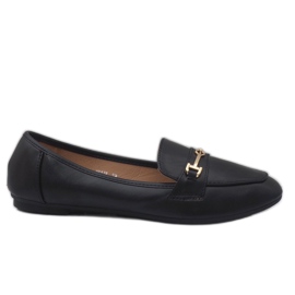 Mocassini ballerina in ecopelle nera 9F176 nero