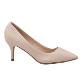 Décolleté basse beige su tacco K308