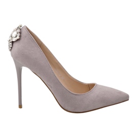 Tacchi classici grigi con zirconi 9229-13 grigio