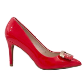 Tacchi laccati rossi con fibbia FM3002 rosso