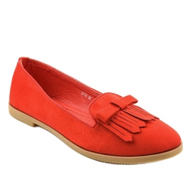 Mocassino Lordsy rosso in ecopelle scamosciata 2358
