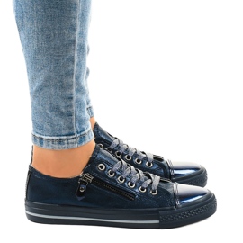 Sneakers lucide blu navy TL-64