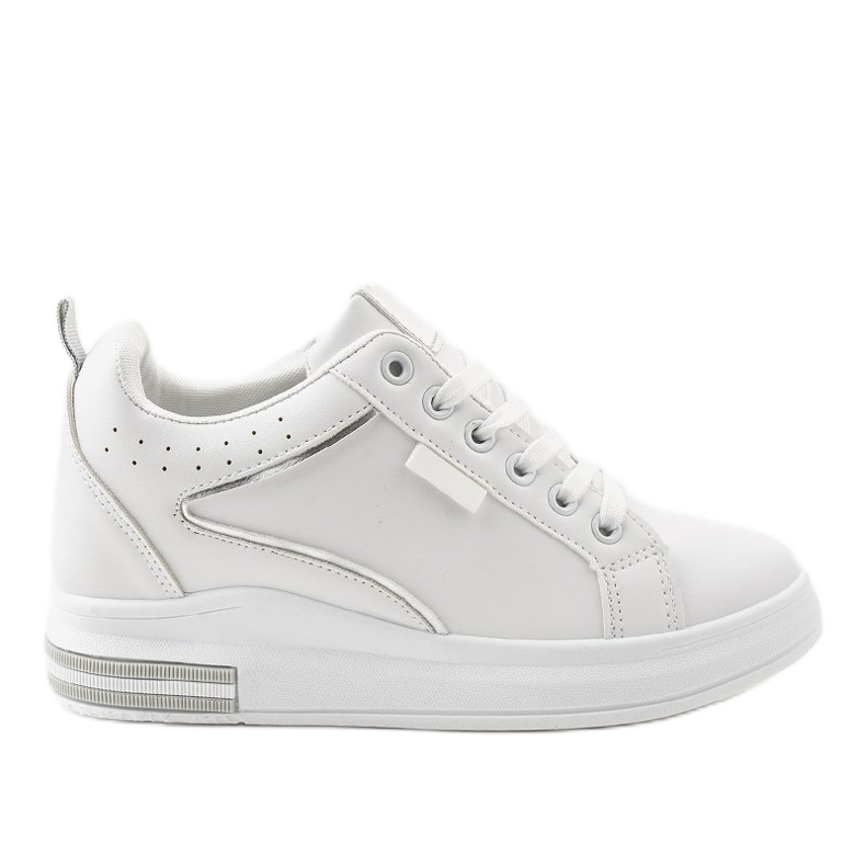 Sneakers bianche sulla zeppa SC12 bianca