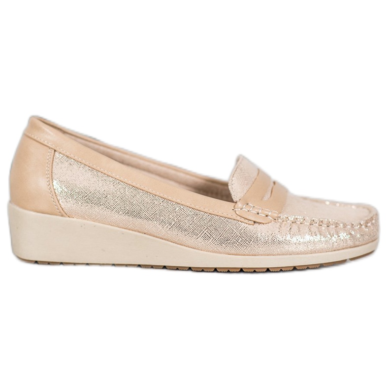 Comer Mocassini eleganti sulla piattaforma giallo