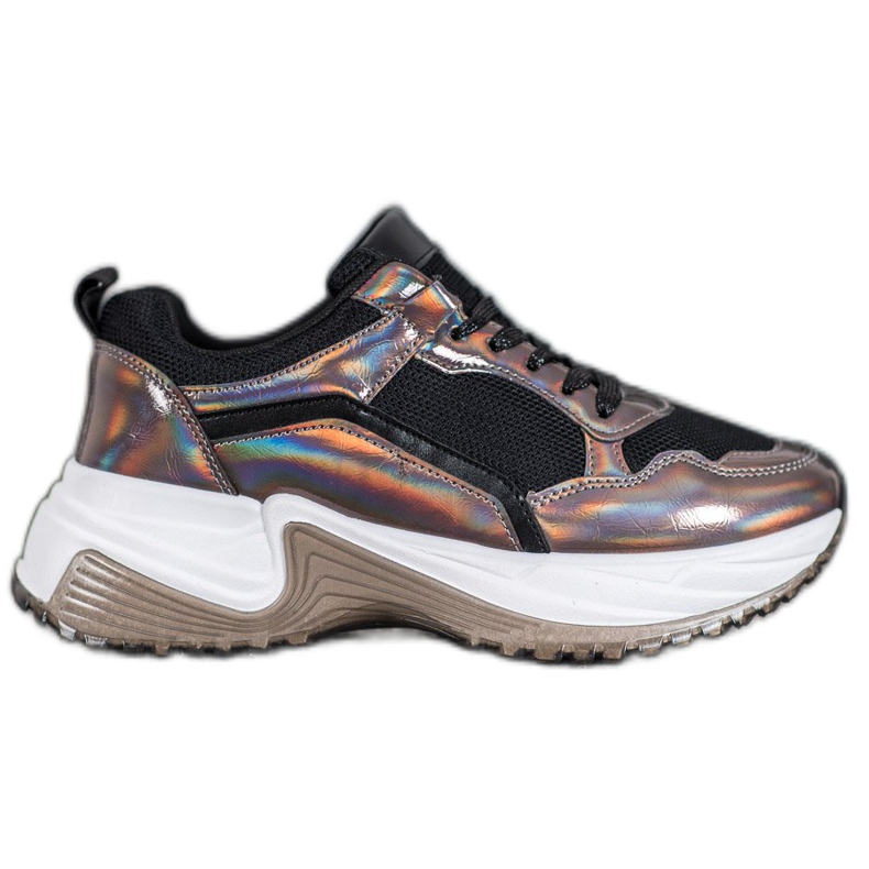 SHELOVET Sneakers Alla Moda Con Effetto Holo marrone nero