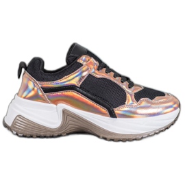 SHELOVET Sneakers Alla Moda Con Effetto Holo nero giallo