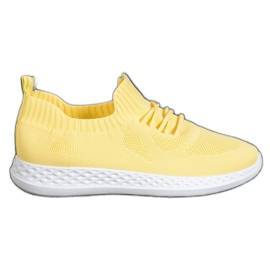 SHELOVET Scarpe sportive leggere giallo