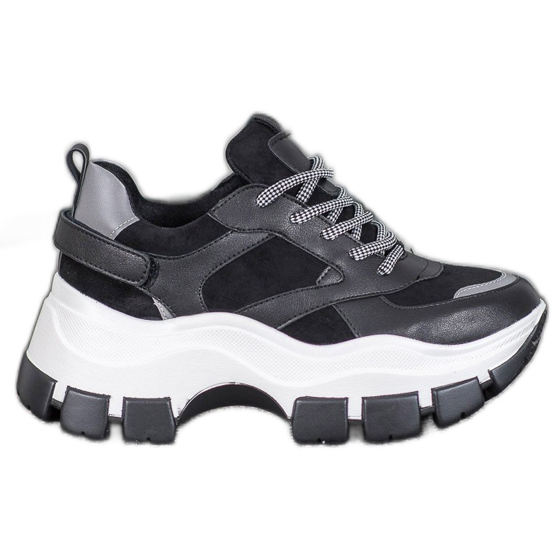 Weide Sneakers nere sulla piattaforma nero