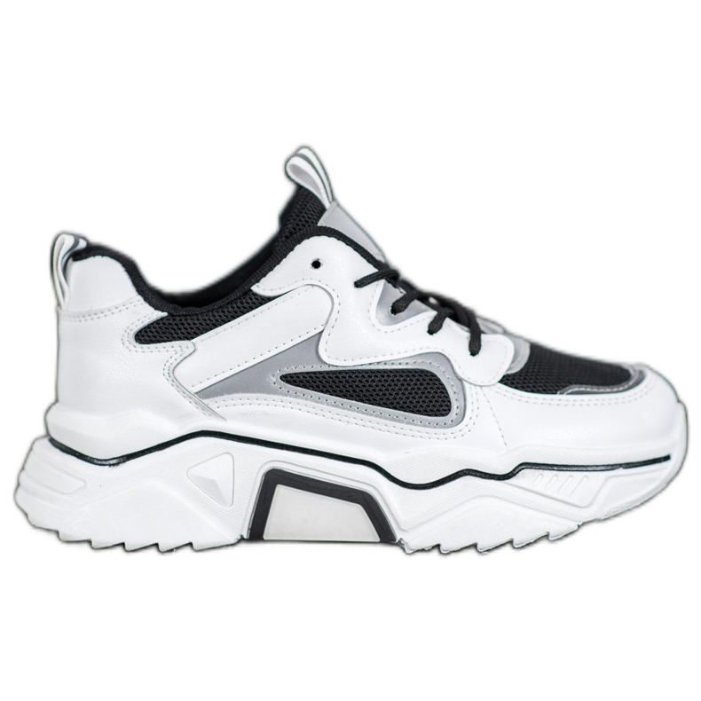 Weide Sneakers alla moda con rete bianca nero