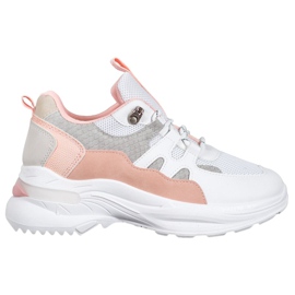 Weide Sneakers alla moda dell'amore bianca rosa multicolore