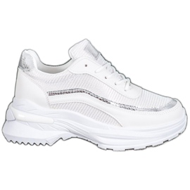 SHELOVET Scarpe sportive alla moda bianco giallo