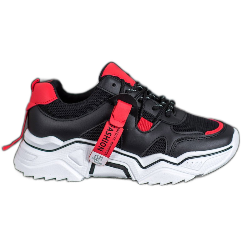 SHELOVET Sneakers alla moda da donna nero rosso