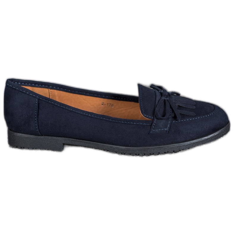 Miss Laura Mocassini Con Fiocco blu navy blu