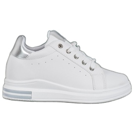 SHELOVET Sneakers Con Zeppa Nascosta bianco