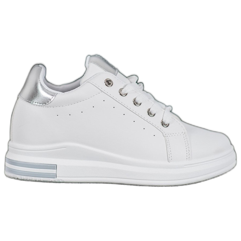 SHELOVET Sneakers Con Zeppa Nascosta bianca