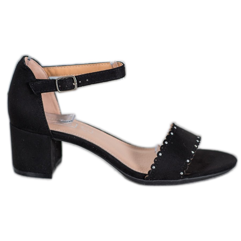 Filippo Sandali In Camoscio Con Perle nero