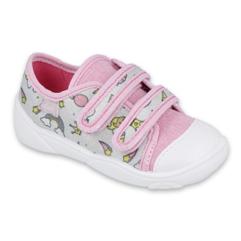 Scarpe per bambini Befado 907P115 rosa grigio multicolore