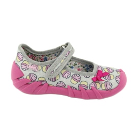 Scarpe per bambini Befado 109P197 rosa grigio
