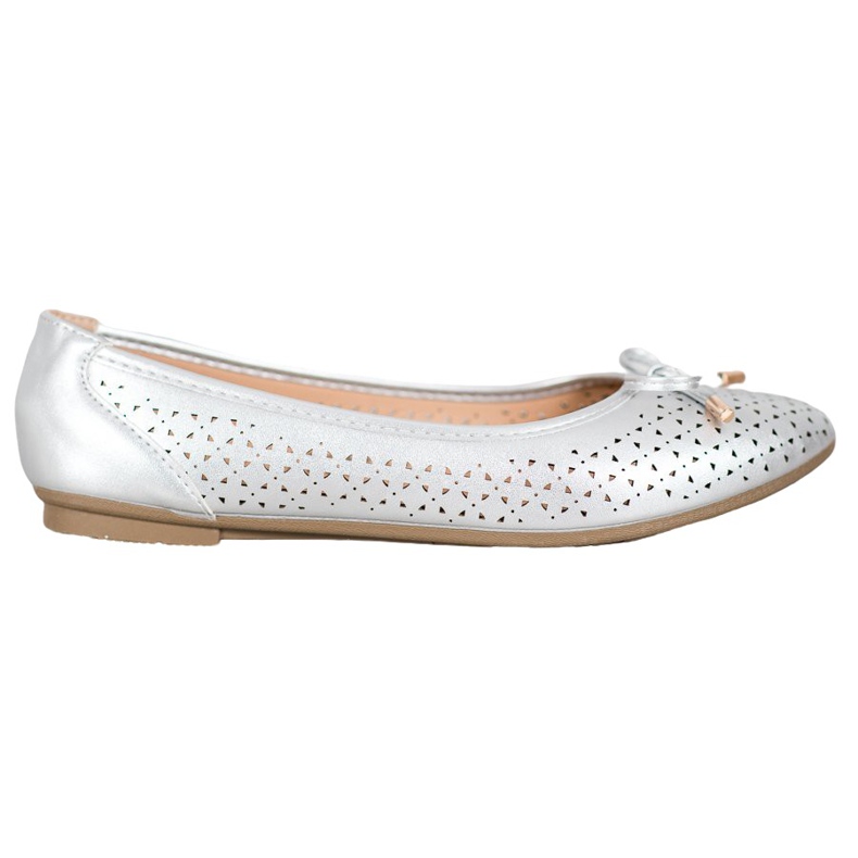 SHELOVET Ballerina Traforata Con Ecopelle grigio