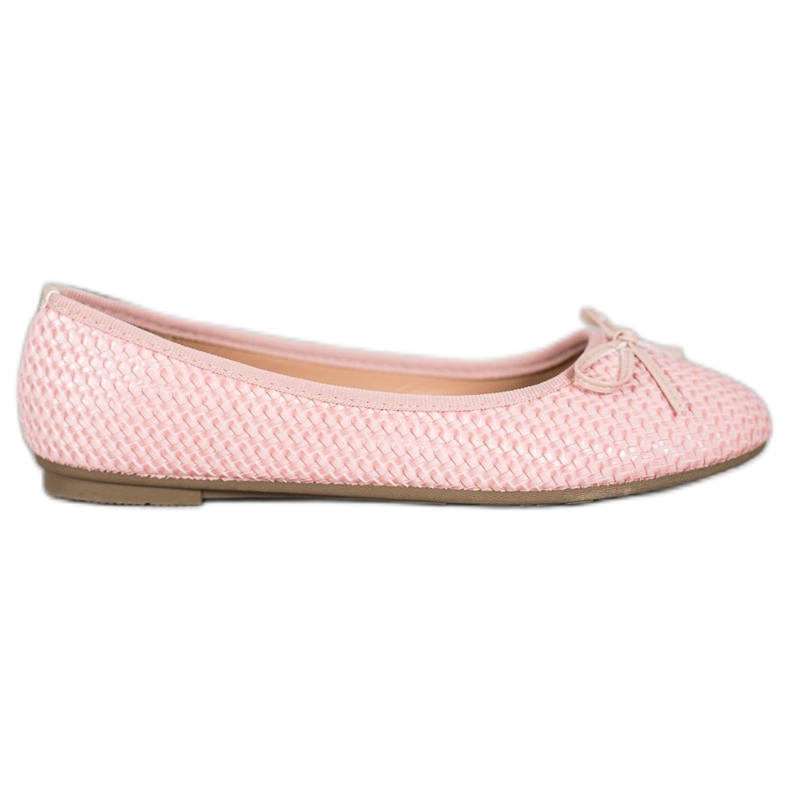 SHELOVET Ballerine rosa intrecciate