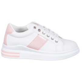 Weide Scarpe sportive con inserti rosa bianca
