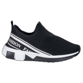 SHELOVET Moda Slipony Openwork bianco nero