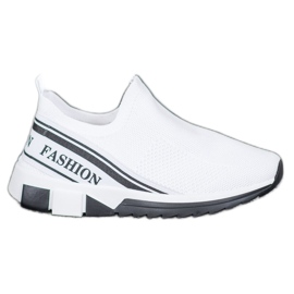 SHELOVET Moda Slipony Openwork bianco