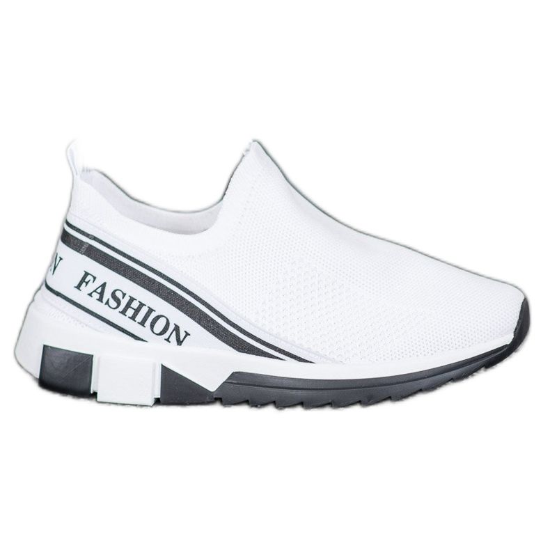 SHELOVET Moda Slipony Openwork bianca