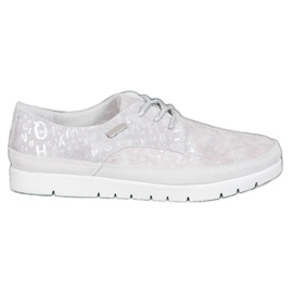 Filippo Scarpe brogue in pelle sulla piattaforma grigio