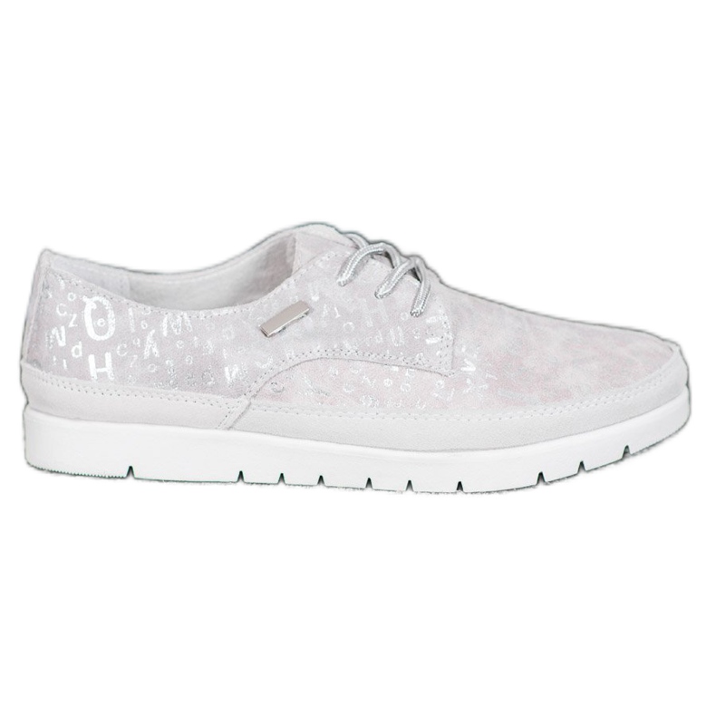 Filippo Scarpe brogue in pelle sulla piattaforma grigio