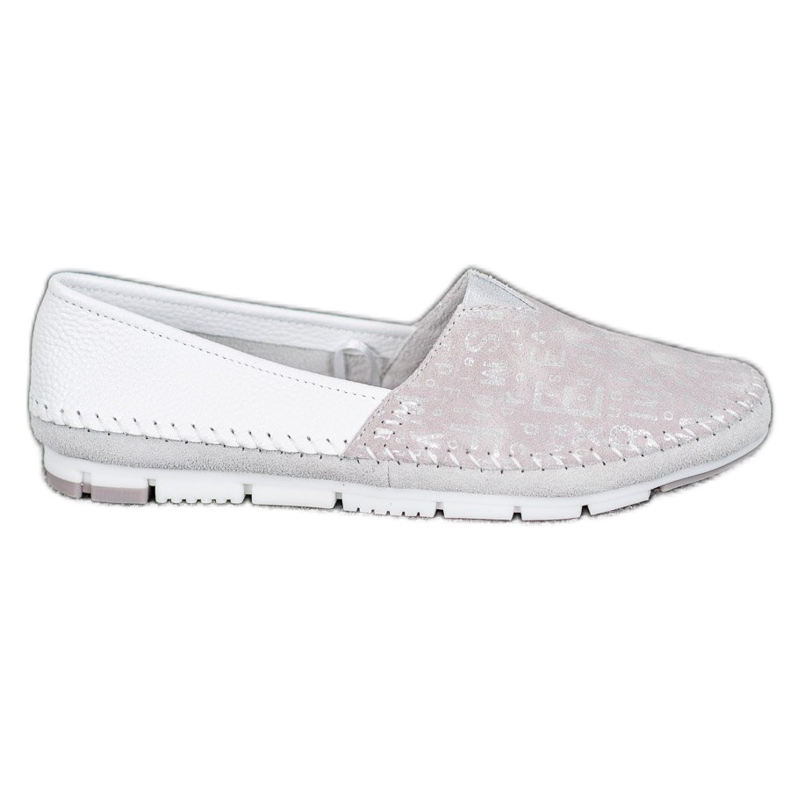 Filippo Scarpe Slip-On in pelle rosa grigio