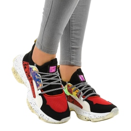 Sneakers sportive nere con sistema B0-211 bianca nero rosso grigio