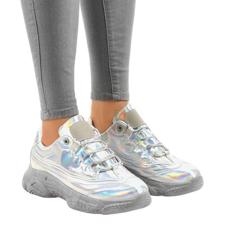 Sneakers argento sneakers Z-9781 grigio