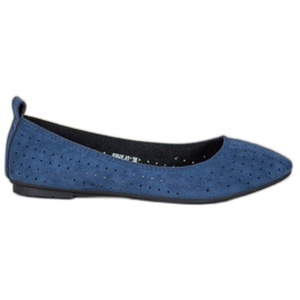 SHELOVET Ballerine traforate blu