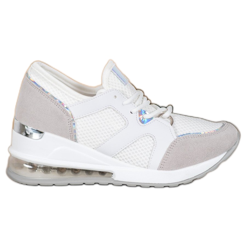 Weide Scarpe sportive bianche con glitter bianca