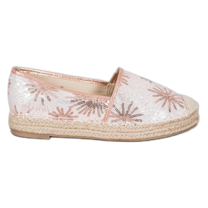 Best Shoes Espadrillas con paillettes rosa