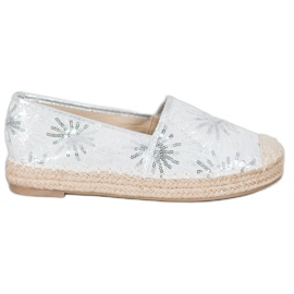 Best Shoes Espadrillas con paillettes grigio