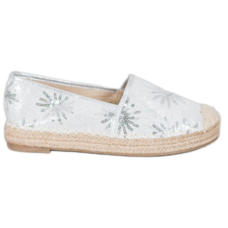 Best Shoes Espadrillas con paillettes grigio
