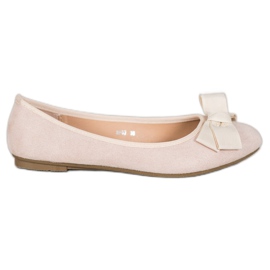 Clowse Ballerine alla moda con un fiocco marrone