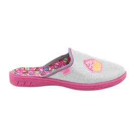 Scarpe per bambini colorate Befado 707Y407 rosa grigio giallo