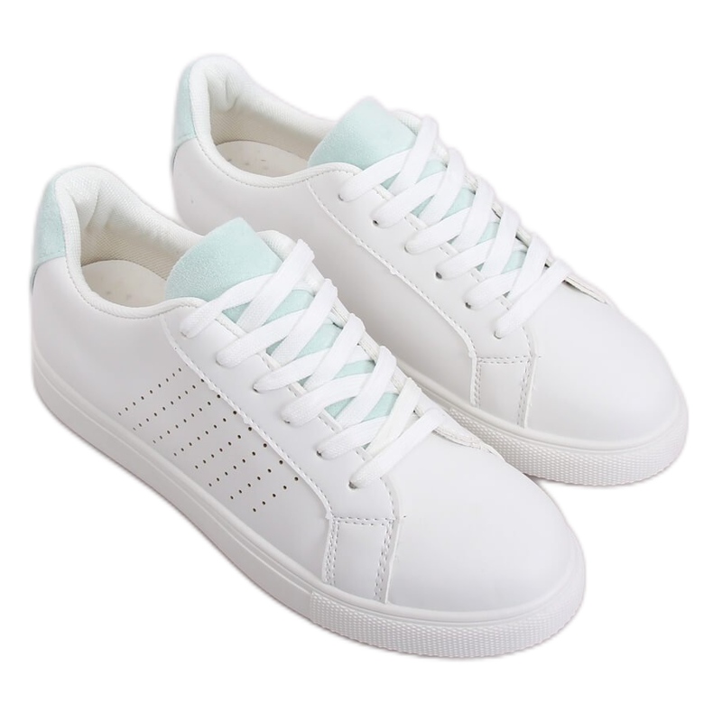Sneakers da donna bianche WB807 WHITE / L.BLUE bianca