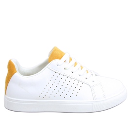 Sneakers da donna bianche WB807 WHITE/YELLOW bianca giallo