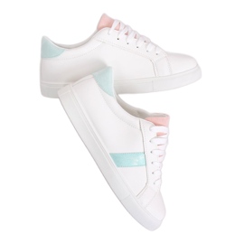 Sneakers bianche da donna WB811 WHITE/ROSA bianco