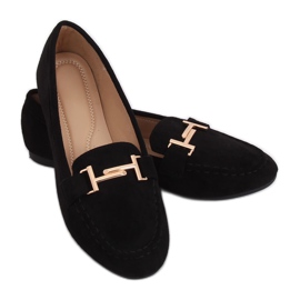 Mocassini neri da donna 99-13A Black nero