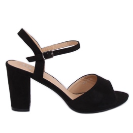 Sandali neri con tacco alto 955-47 Black nero