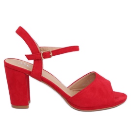 Sandali rossi con tacco alto 955-47 Red rosso