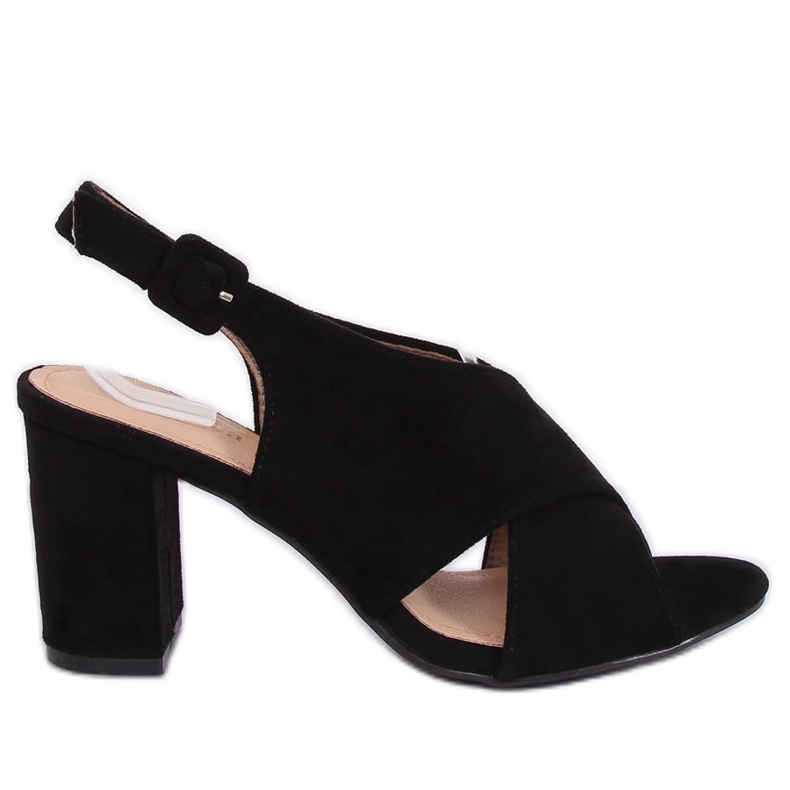 Sandali neri con tacco alto F1827 Black nero