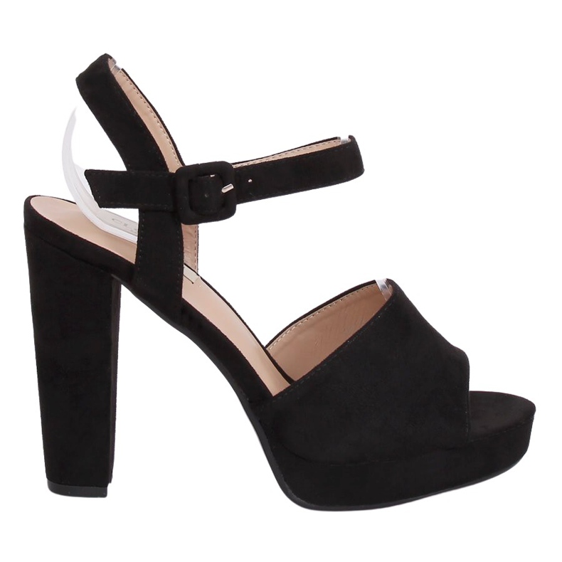 Sandali neri con tacco alto 9R16 Black nero