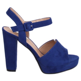 Sandali con tacco alto 9R16 Blu blu navy multicolore