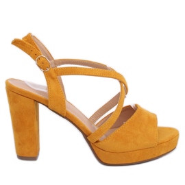 Sandali tacco alto miele 9272 Amarillo giallo